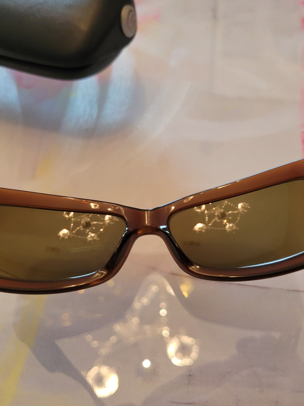 Brown And Gold Chanel Sunglasses - Picture 6 of 9
